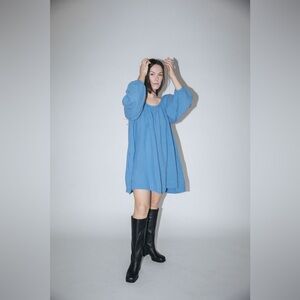 Shelter Mini Olive Dress - Azure